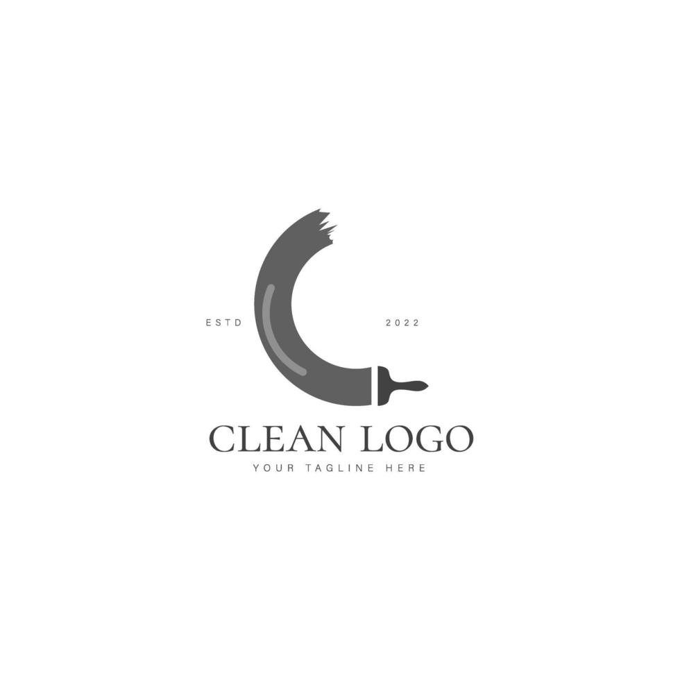 ilustração de ícone de design de logotipo mais limpa vetor