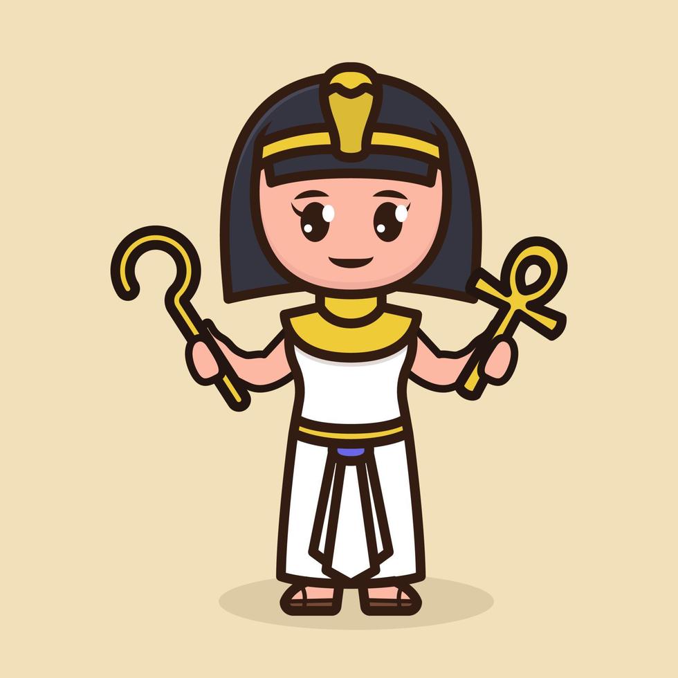 Cleópatra fêmea egípcia antiga vetor