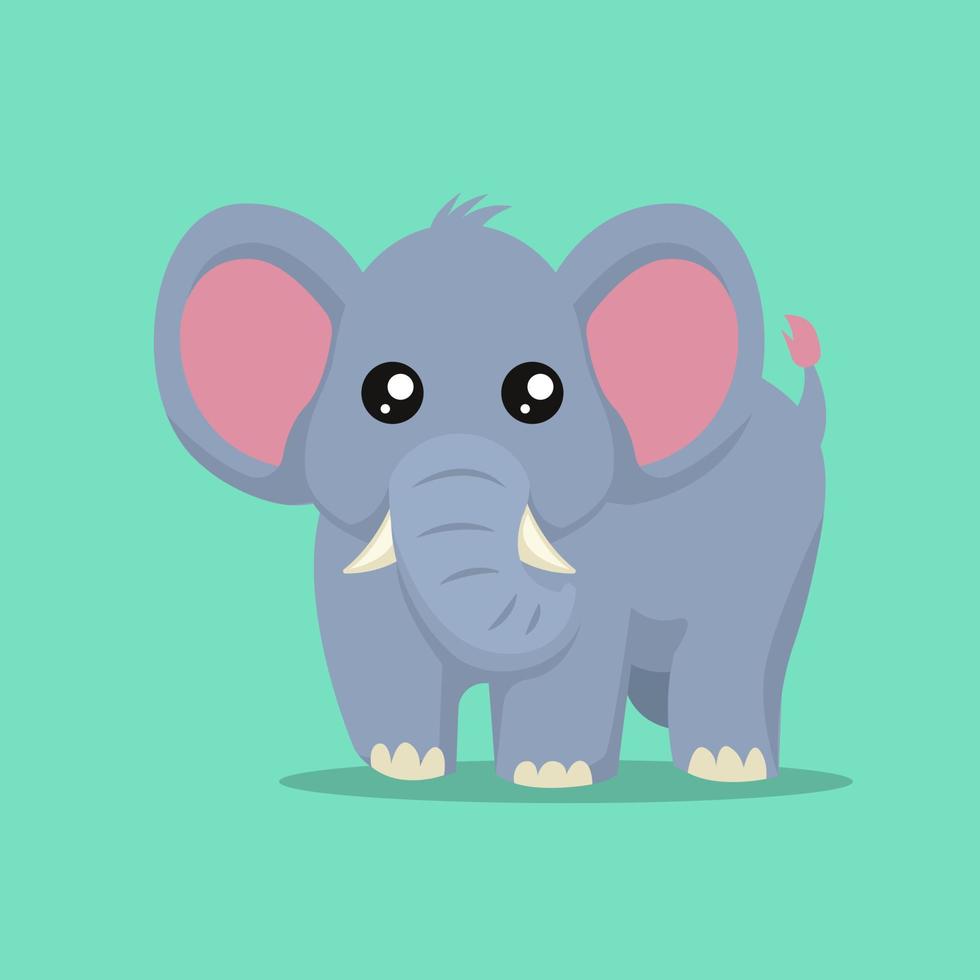 ilustração de elefante fofo vetor