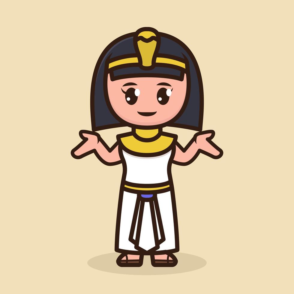 Cleópatra fêmea egípcia antiga vetor
