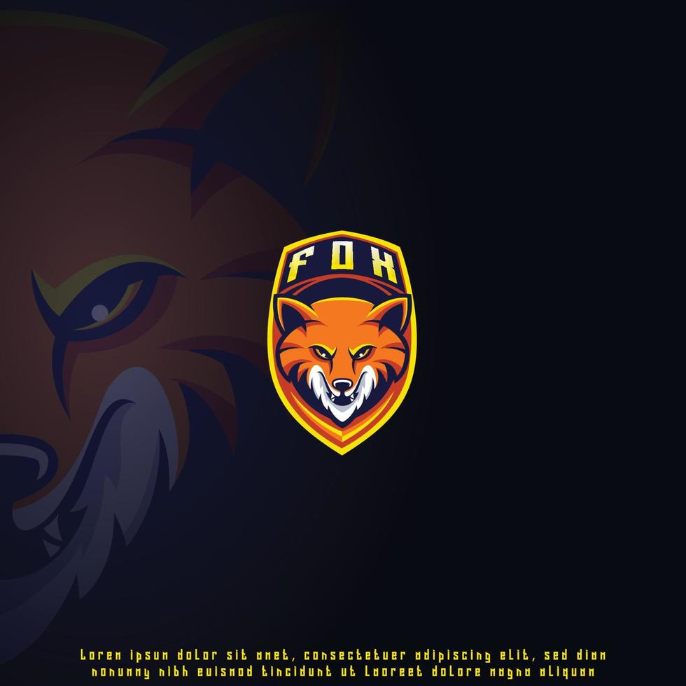 fox mascot melhor design de logotipo bom uso para emblema de identidade de símbolo e muito mais vetor