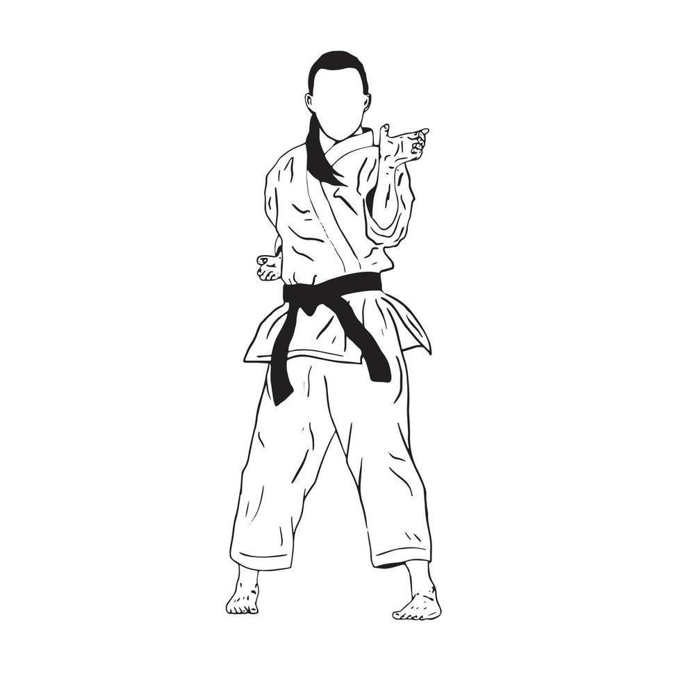 ilustração vetorial de chute de taekwondo vetor