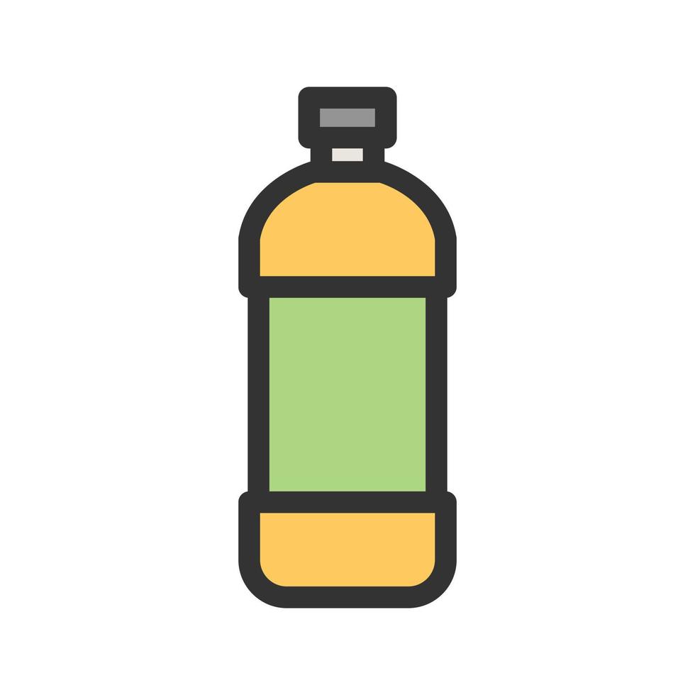 ícone de linha cheia de garrafa de detergente vetor