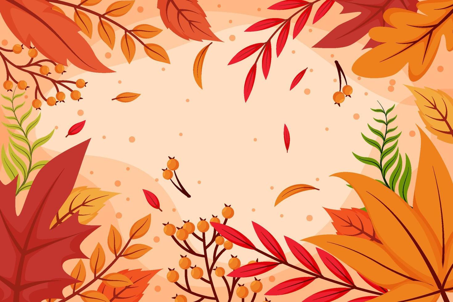 fundo floral de outono de natureza vetor