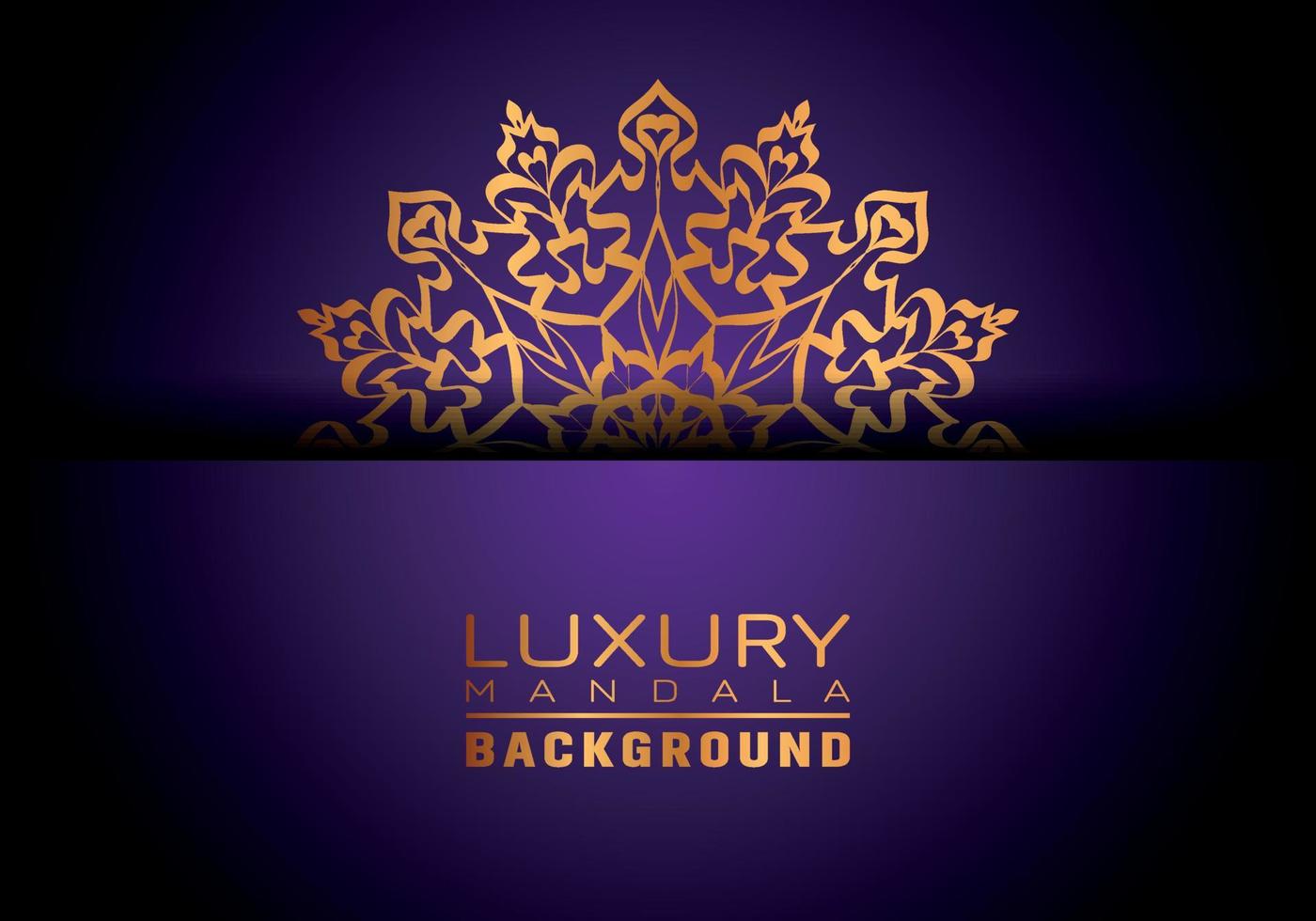 fundo de logotipo mandala ornamental de luxo, estilo arabesco vetor