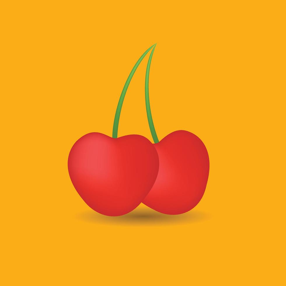 ilustração em vetor cereja fruta