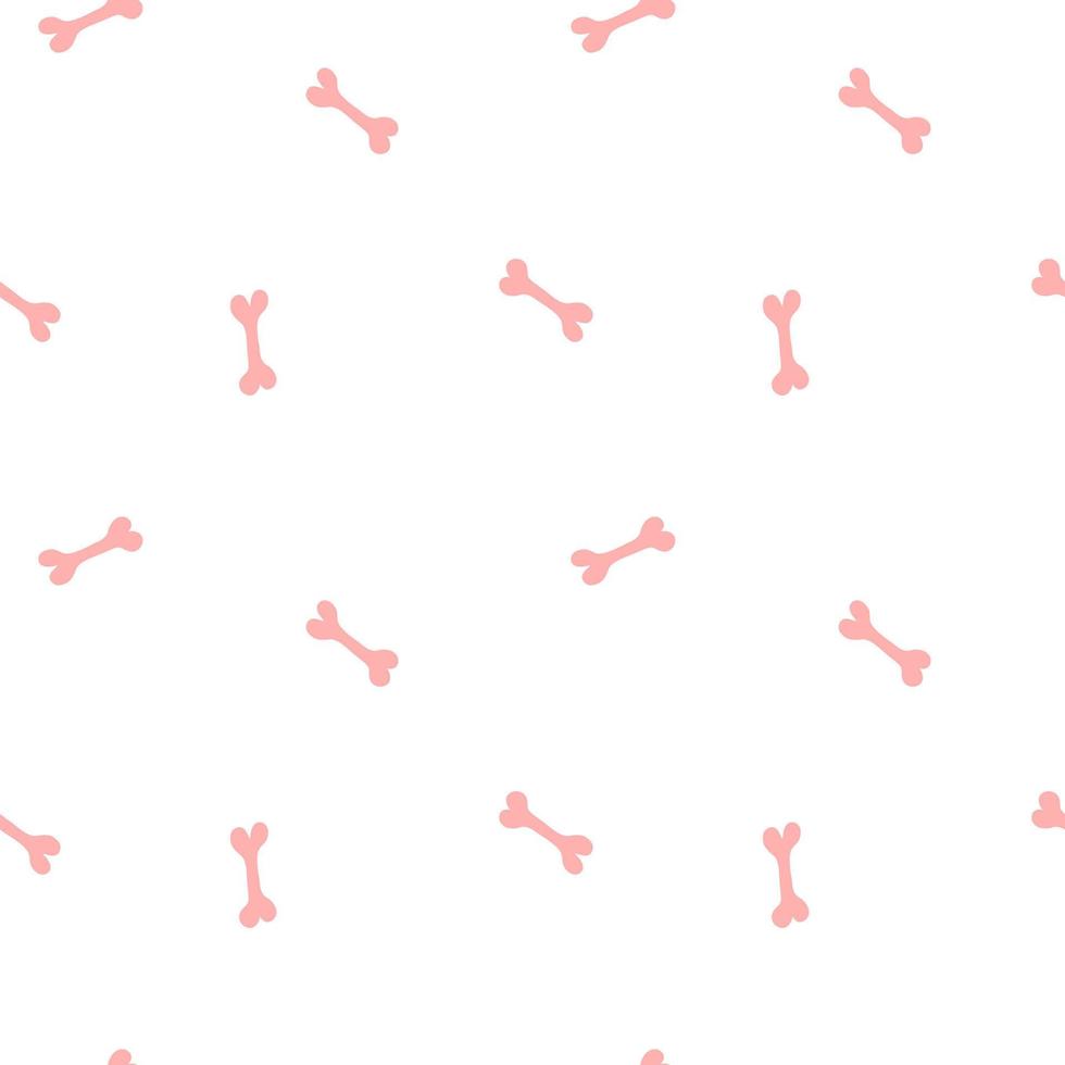 padrão de vetor para o halloween com ossos rosa em um fundo branco. ilustrações de férias, embalagens, t-shirts, cartazes, postais, pijamas