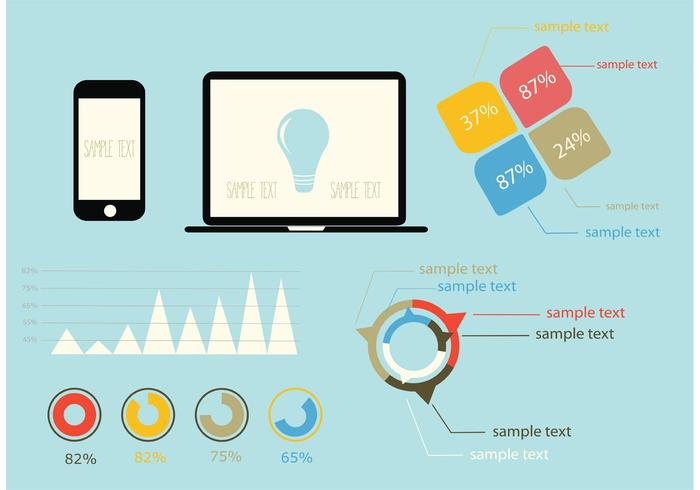 Elementos de design infográfico de vetor livre