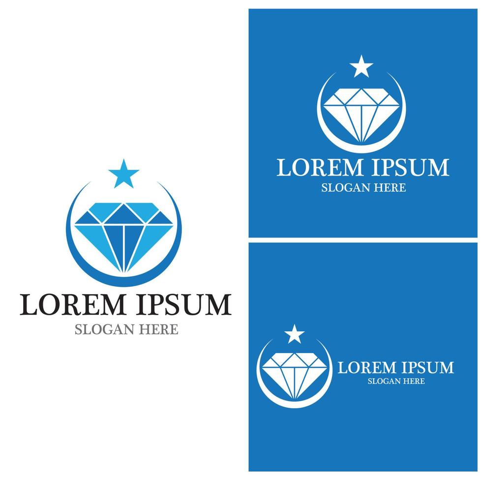 modelo de logotipo de diamante vetor