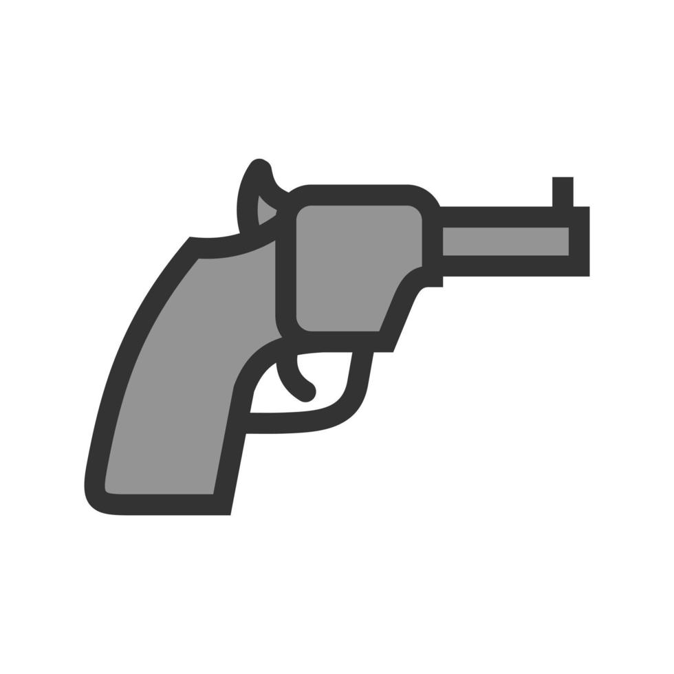 ícone de linha cheia de revólver vetor