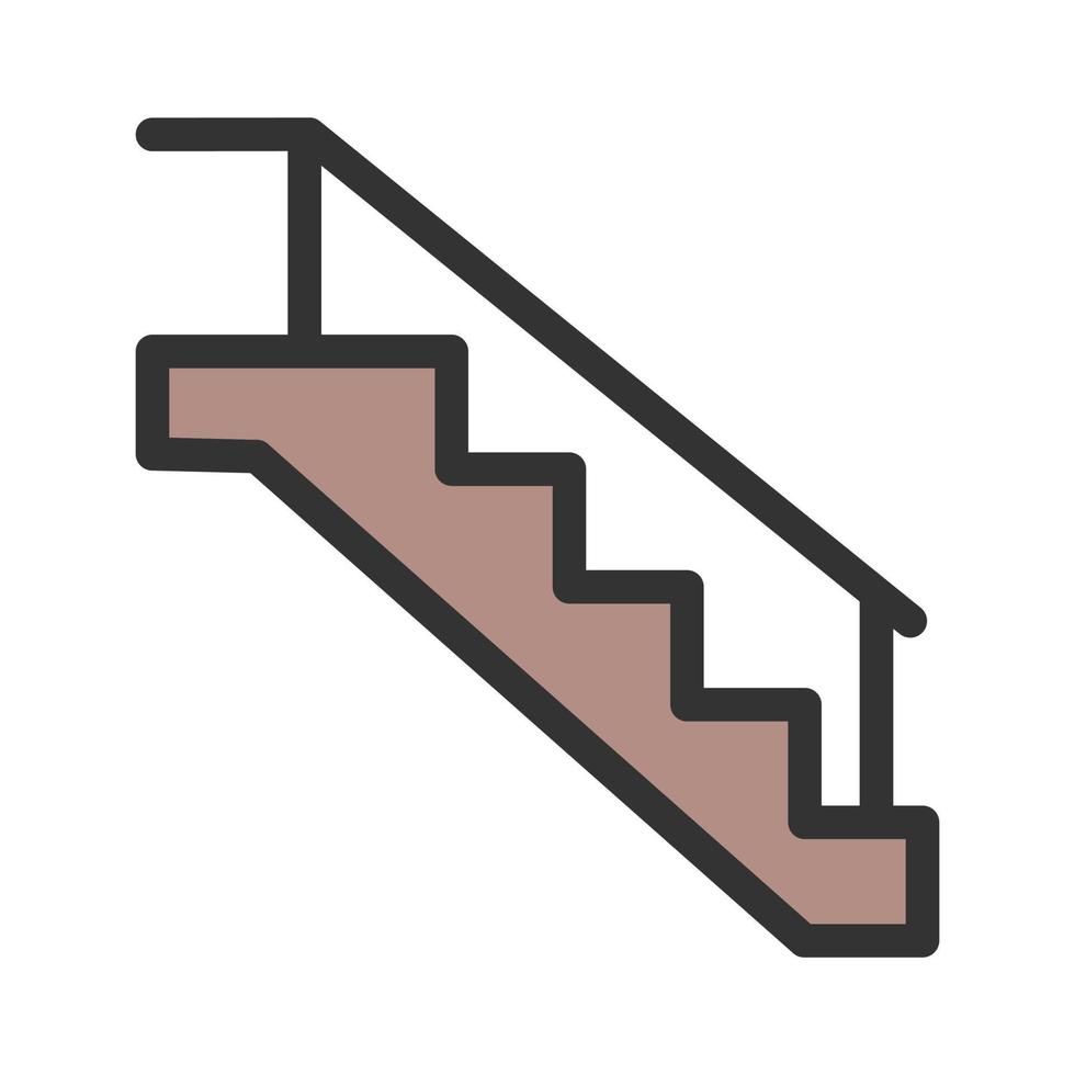 ícone de linha cheia de escada vetor