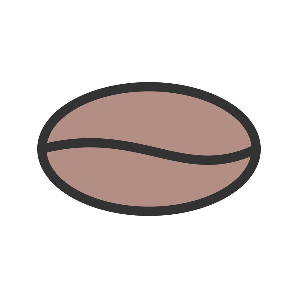 ícone de linha cheia de grãos de café vetor