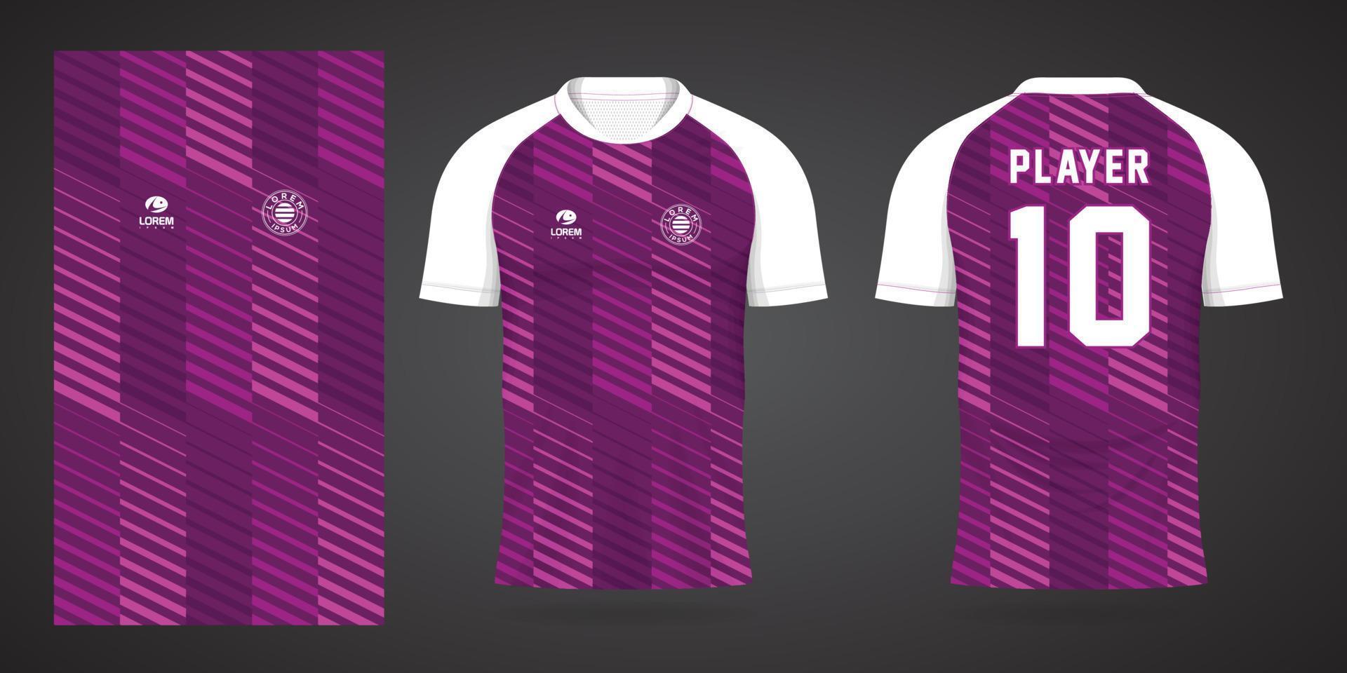 modelo de design de esporte de camisa de futebol roxo vetor