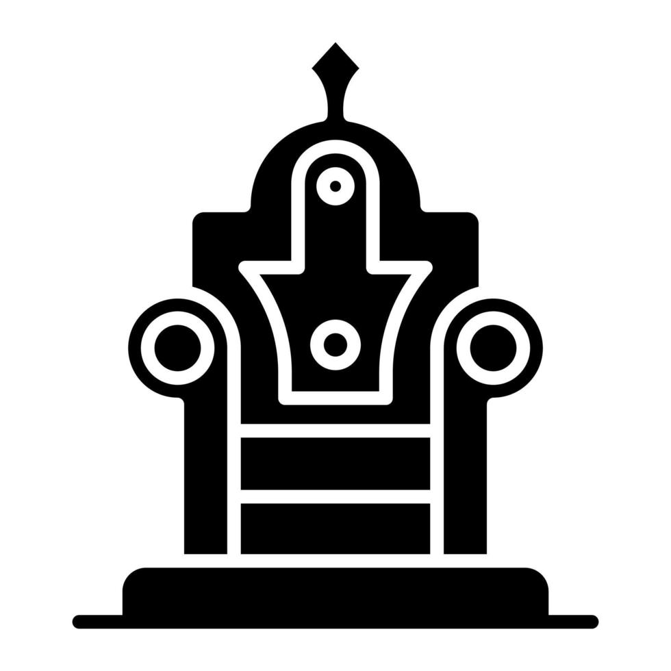 ícone de glifo do trono vetor
