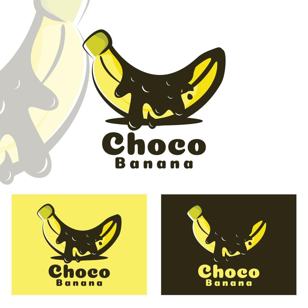 ilustração de arte de banana de chocolate vetor