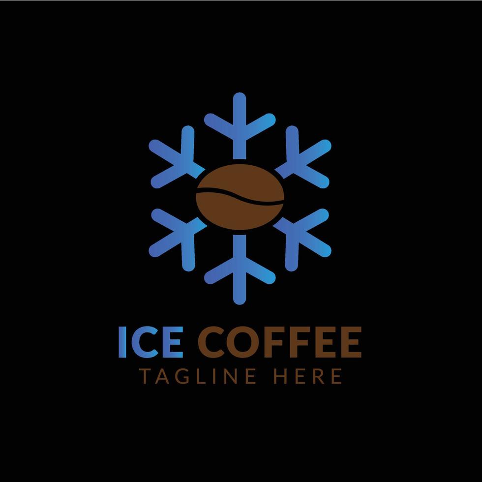 ícone de vetor de logotipo de café gelado. elemento do ícone de ilustração de café. sinais e símbolos podem ser usados para web, logotipo, aplicativo móvel,