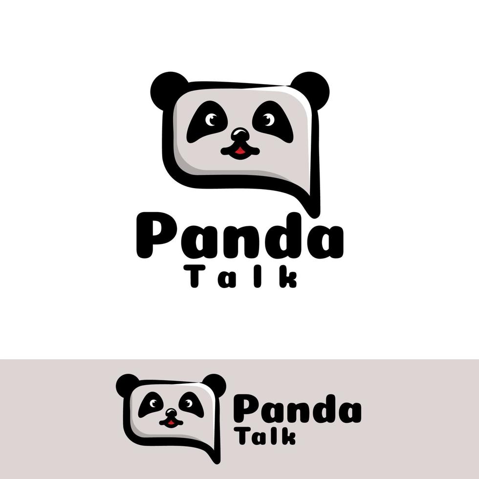 ilustração de arte de conversa de panda vetor