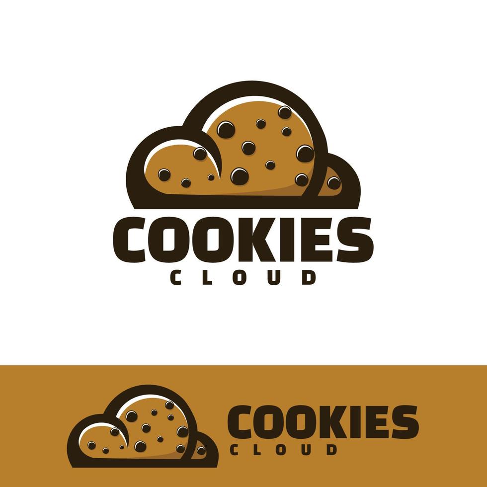 ilustração de arte em nuvem de cookies vetor