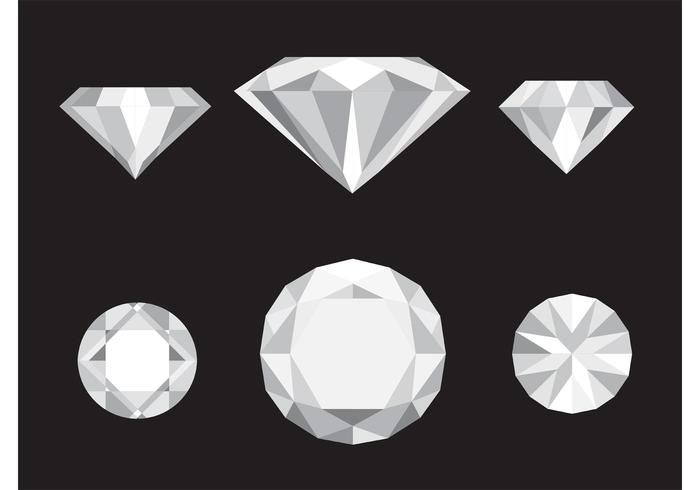 Ícones de diamante vetorial vetor