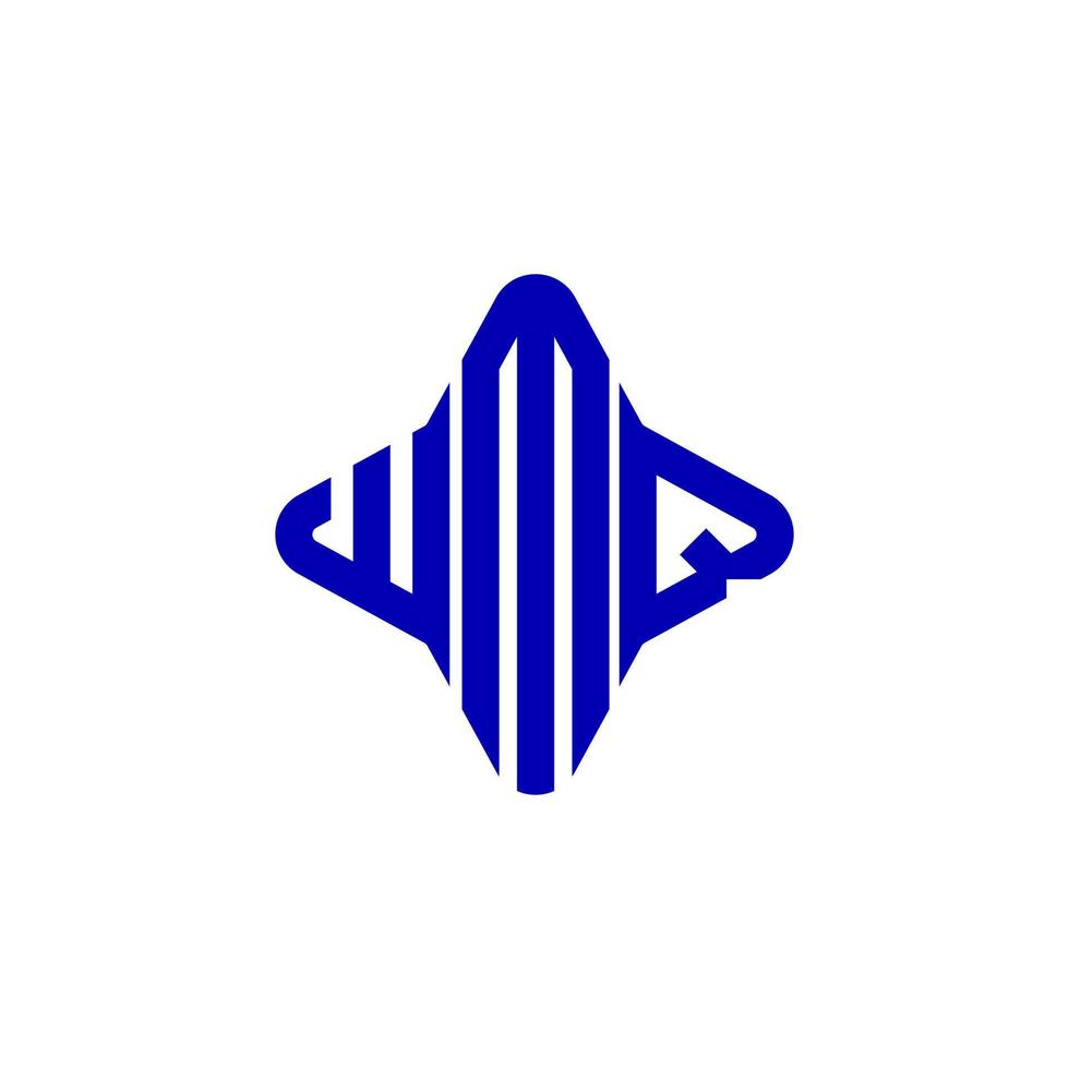 design criativo de logotipo de letra wmq com gráfico vetorial vetor