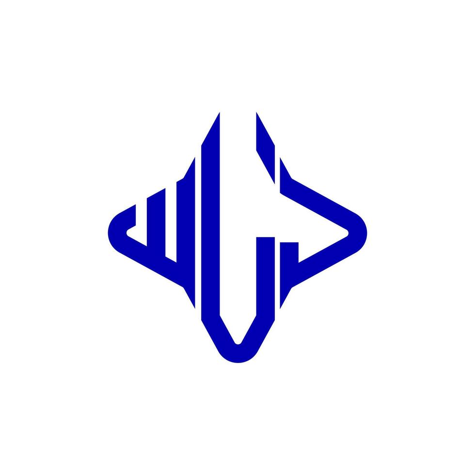 design criativo do logotipo da letra wlj com gráfico vetorial vetor