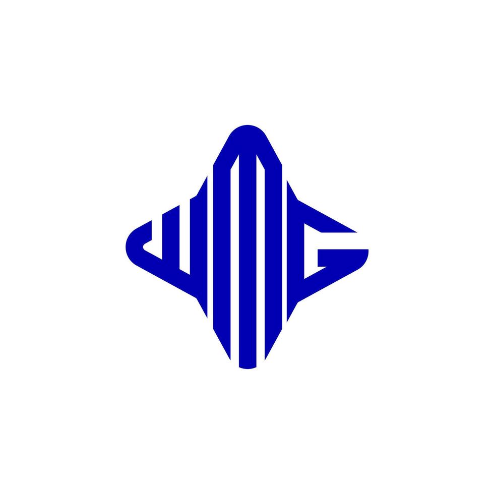 design criativo de logotipo de carta wmg com gráfico vetorial vetor