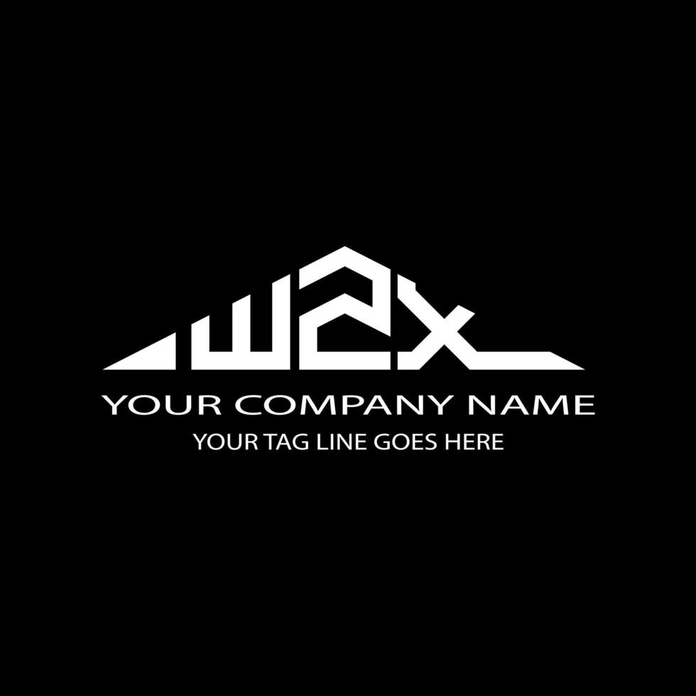design criativo de logotipo de letra wzx com gráfico vetorial vetor
