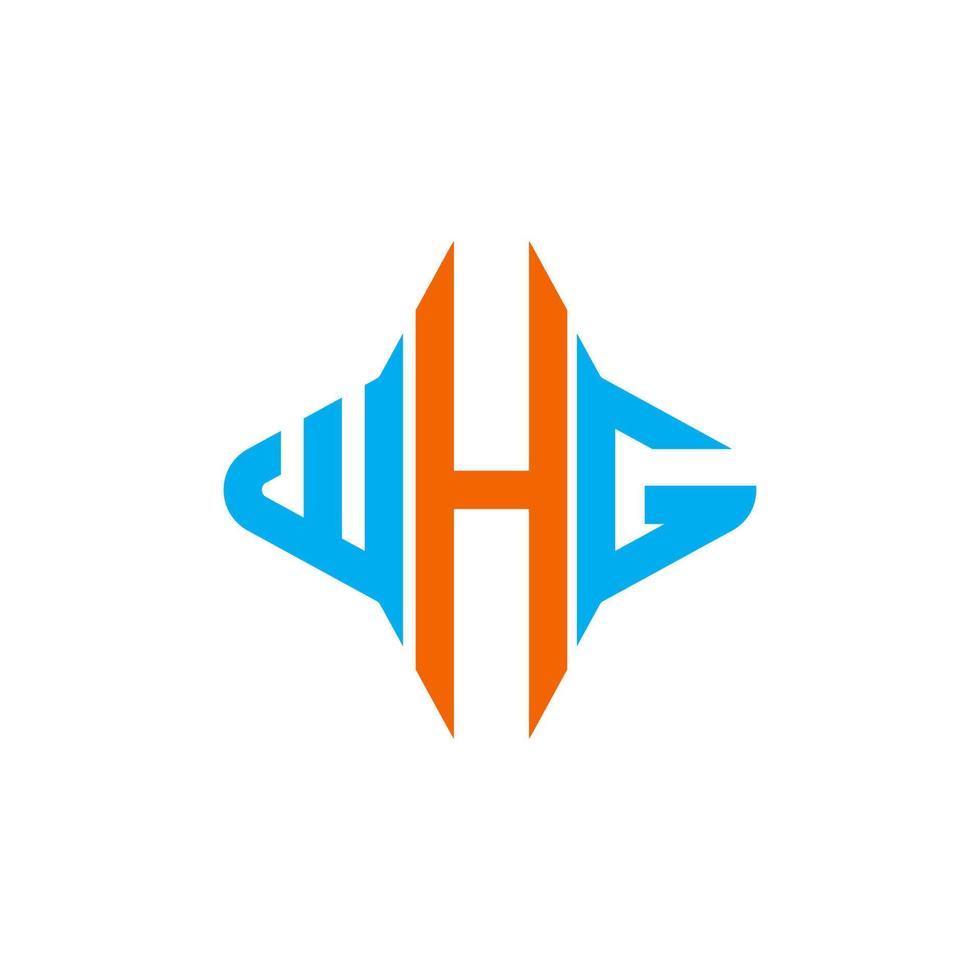 design criativo do logotipo da carta whg com gráfico vetorial vetor