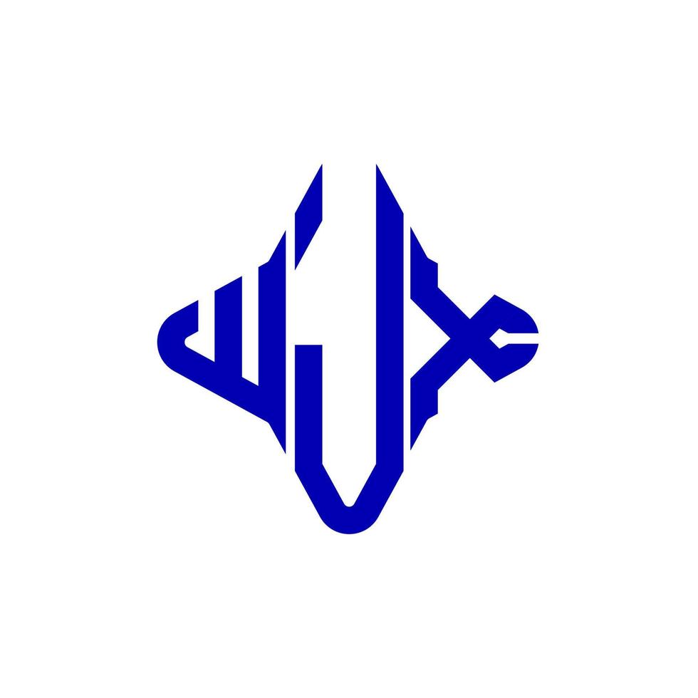 design criativo do logotipo da carta wjx com gráfico vetorial vetor