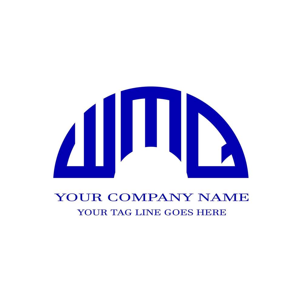 design criativo de logotipo de letra wmq com gráfico vetorial vetor