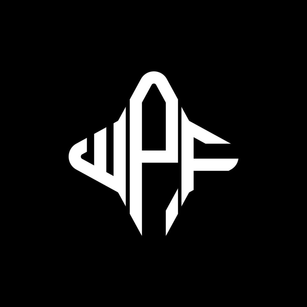 design criativo de logotipo de carta wpf com gráfico vetorial vetor