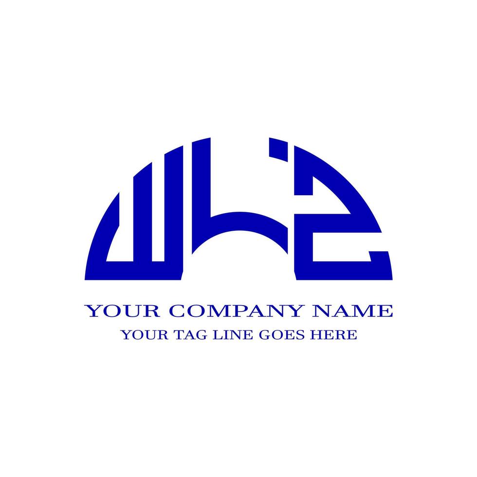 design criativo do logotipo da letra wlz com gráfico vetorial vetor