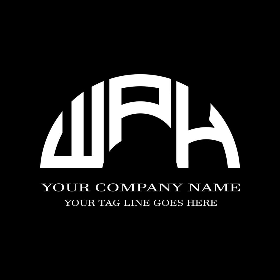 design criativo de logotipo de letra wph com gráfico vetorial vetor