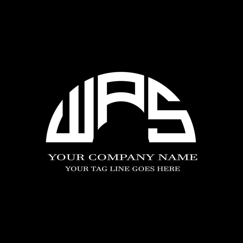 design criativo do logotipo da carta wps com gráfico vetorial vetor