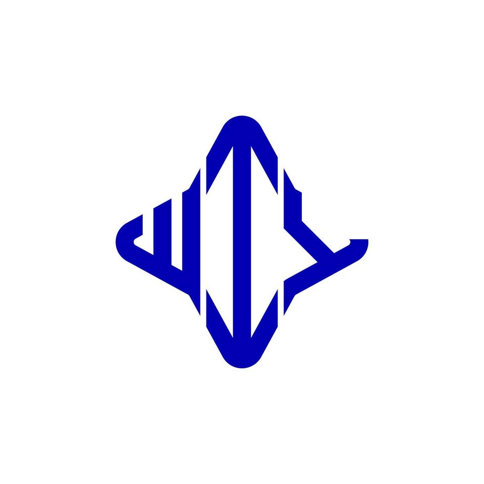 design criativo do logotipo da carta wiy com gráfico vetorial vetor