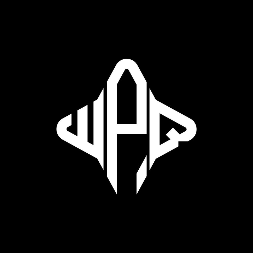 design criativo de logotipo de letra wpq com gráfico vetorial vetor