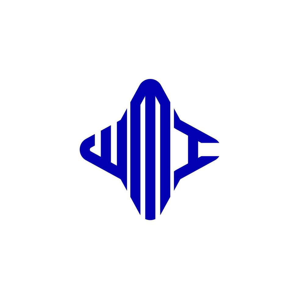 design criativo do logotipo da carta wmi com gráfico vetorial vetor
