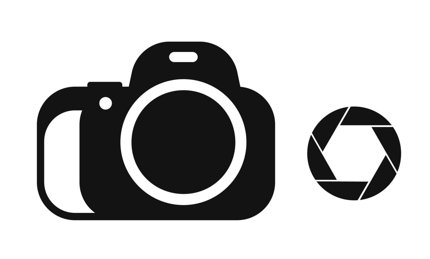 ícone conjunto ícone de câmera e lente. dia mundial da fotografia 19 de agosto. selfies e álbuns de fotos. vetor em um fundo branco