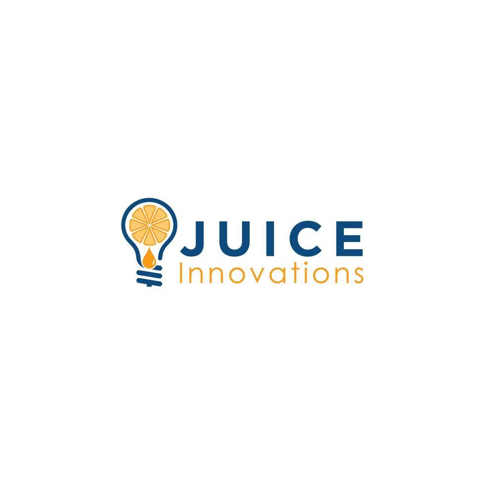design de logotipo de inovações inteligentes de suco vetor
