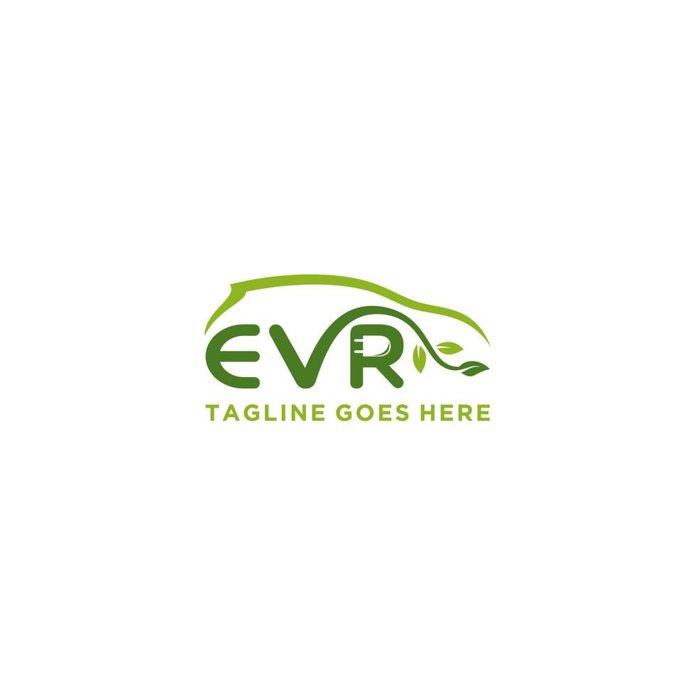 botão de sinal de logotipo de carro elétrico evr. transporte ecológico. carga de energia do carro. vetor