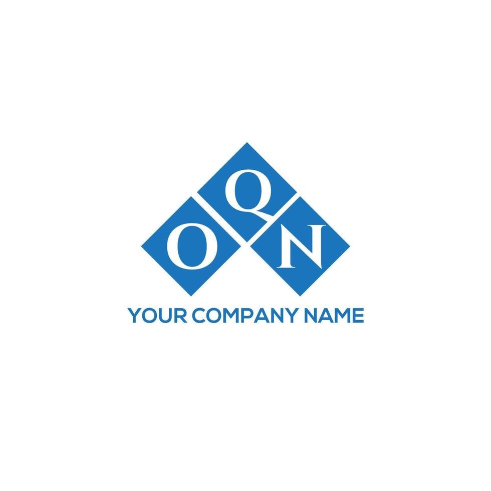 design de logotipo de carta oqn em fundo branco. conceito de logotipo de carta de iniciais criativas oqn. oqn design de letras. vetor