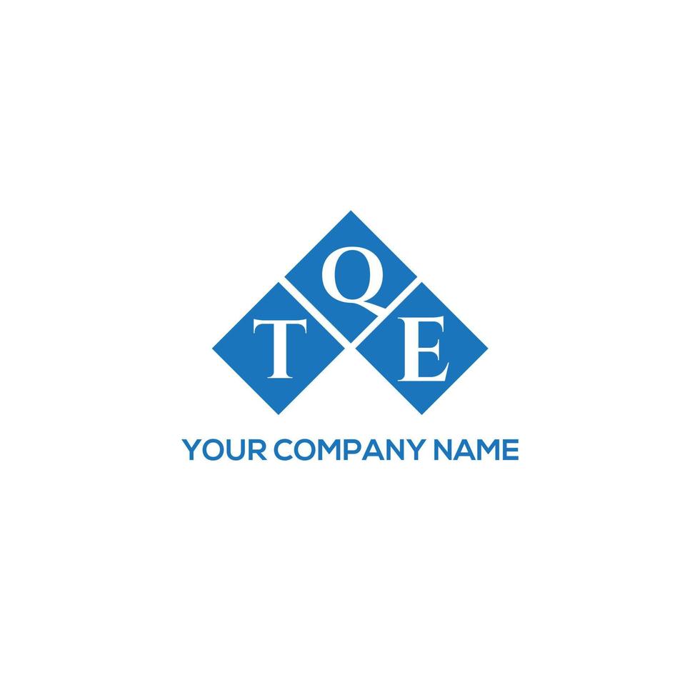 design de logotipo de letra tqe em fundo branco. conceito de logotipo de letra de iniciais criativas tqe. design de letra tqe. vetor