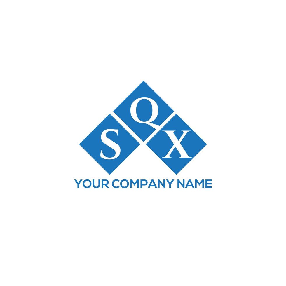 design de logotipo de letra sqx em fundo branco. conceito de logotipo de letra de iniciais criativas sqx. design de letra sqx. vetor