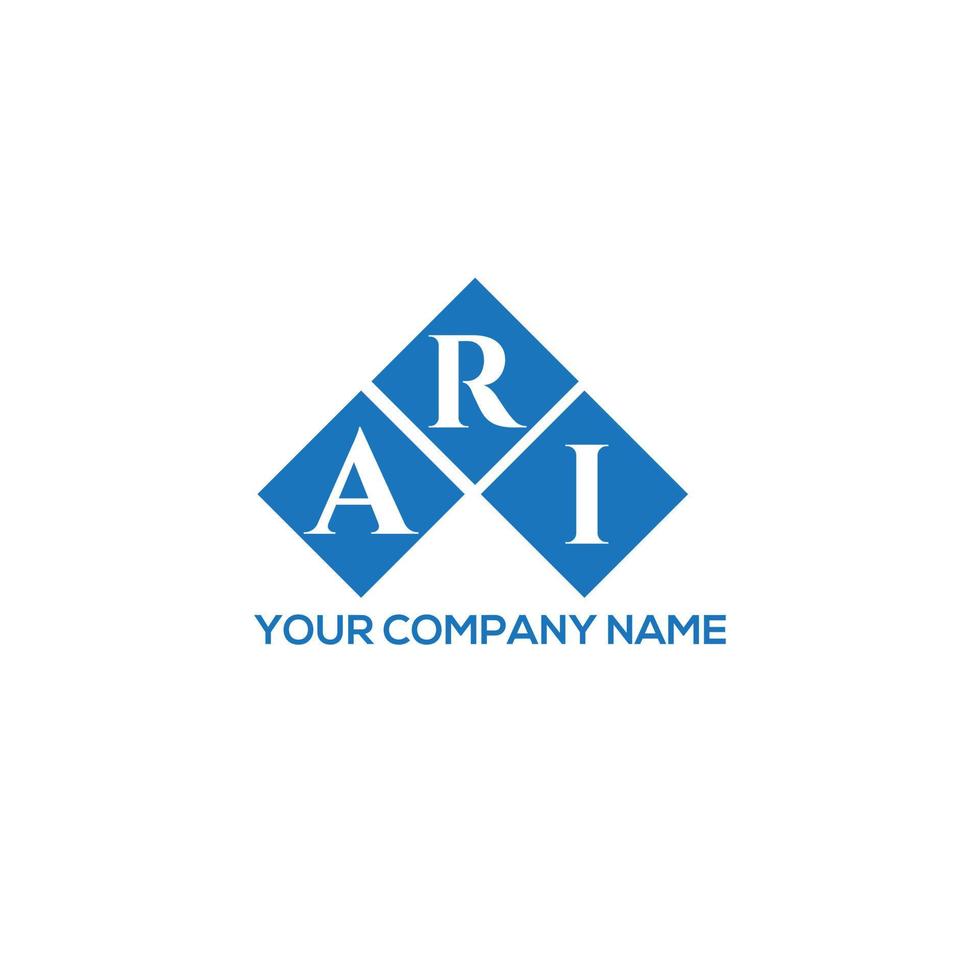 design de logotipo de carta ari em fundo branco. ari conceito de logotipo de letra de iniciais criativas. design de letra ari. vetor