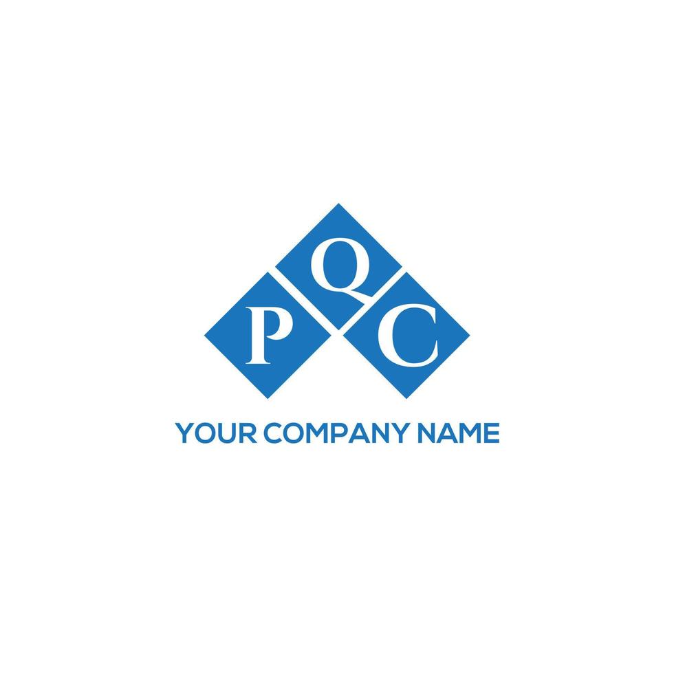 conceito de logotipo de letra de iniciais criativas pqc. Pqc carta design.pqc carta logotipo design em fundo branco. conceito de logotipo de letra de iniciais criativas pqc. desenho de letras pqc. vetor