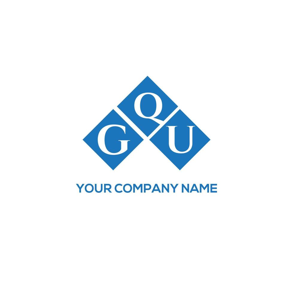 design de logotipo de carta gqu em fundo branco. gqu conceito de logotipo de carta de iniciais criativas. design de letra gqu. vetor