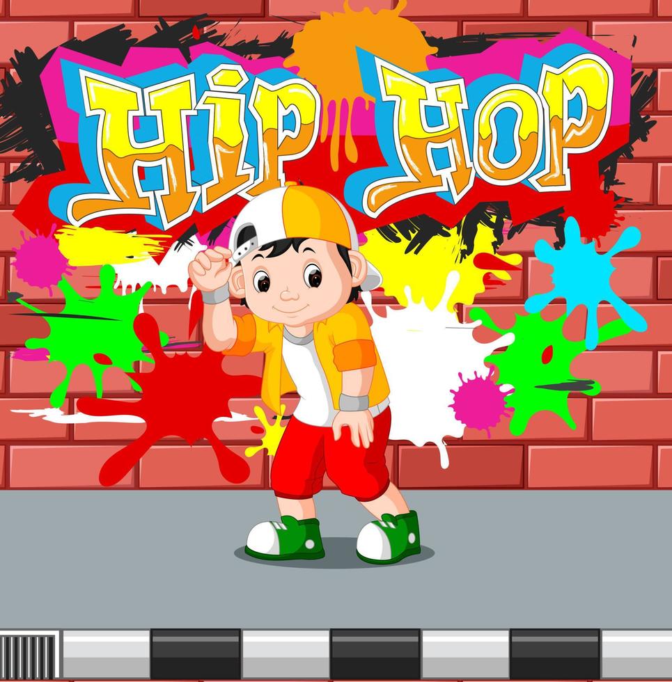 crianças dançando hip hop vetor