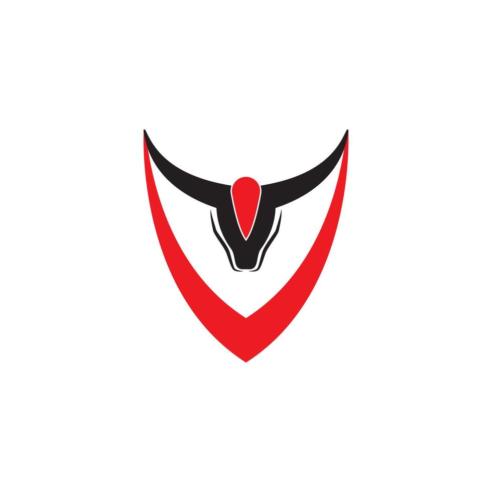 design de logotipo de touro vetor