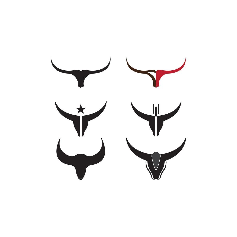 design de logotipo de touro vetor
