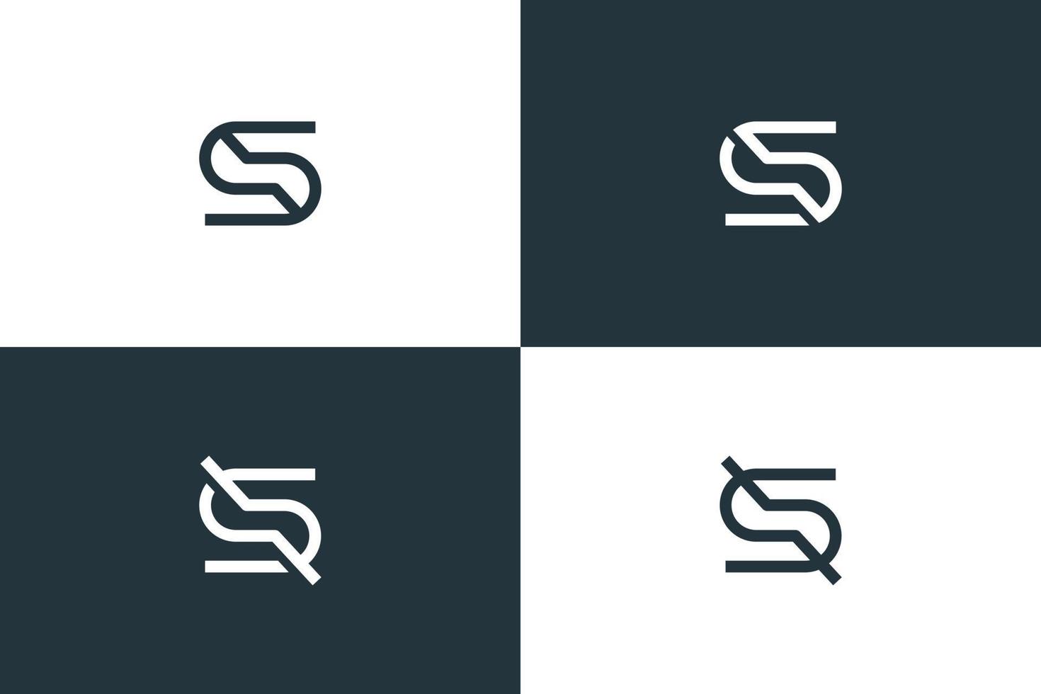 modelo de vetor de design de logotipo simples de letra inicial s
